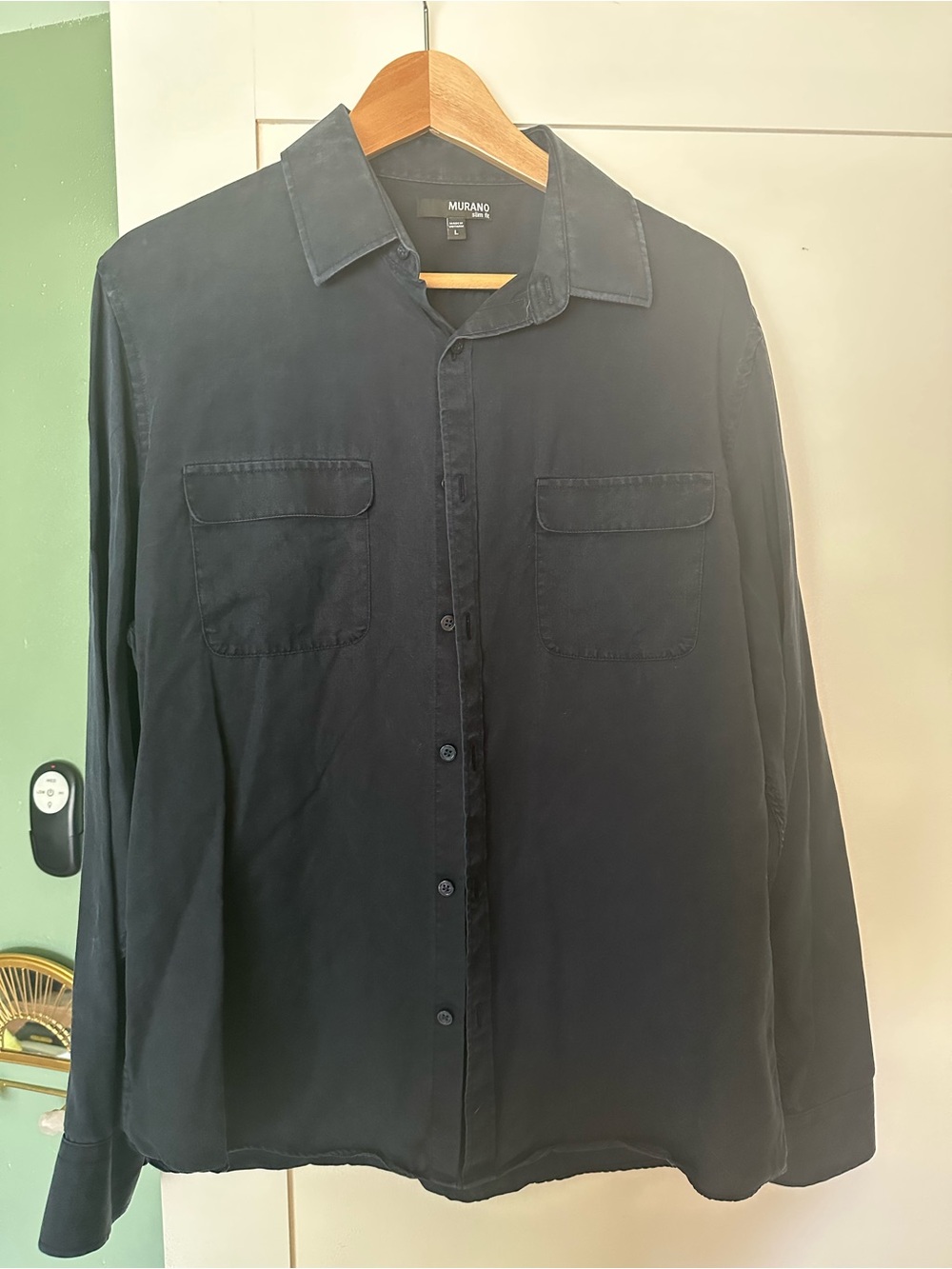 Murano Dark Navy Button-Down Shirt